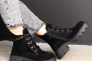 Ботинки женские замшевые мех 586990 Черный Фото 1