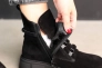 Ботинки женские замшевые мех 586990 Черный Фото 8