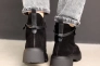 Ботинки женские замшевые мех 586990 Черный Фото 9