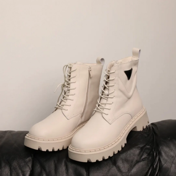 Ботинки зимние кожаные 586992 Бежевые фото 9 — интернет-магазин Tapok