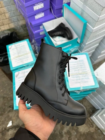 Женские ботинки кожаные зимние черные Edan 78 фото 5 — интернет-магазин Tapok
