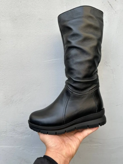 Женские ботинки кожаные зимние черные Emirro А 4 фото 1 — интернет-магазин Tapok