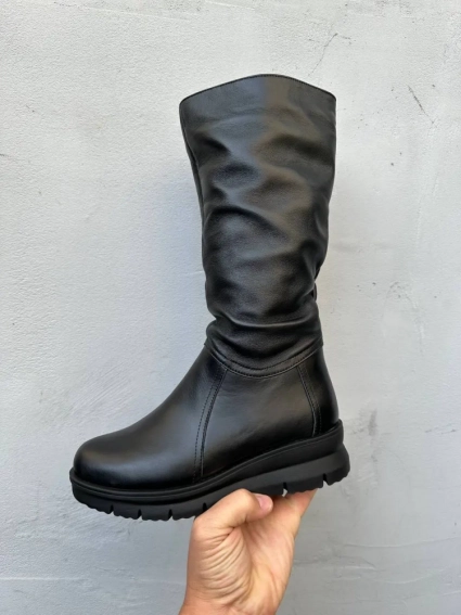 Женские ботинки кожаные зимние черные Emirro А 4 фото 6 — интернет-магазин Tapok