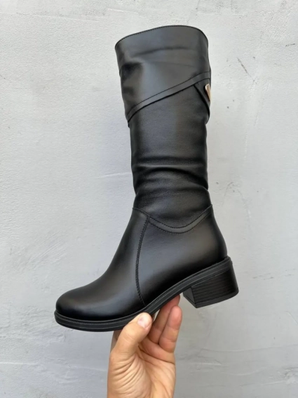 Женские ботинки кожаные зимние черные Emirro А 32 фото 1 — интернет-магазин Tapok
