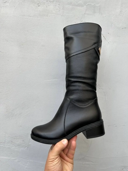 Женские ботинки кожаные зимние черные Emirro А 32 фото 3 — интернет-магазин Tapok