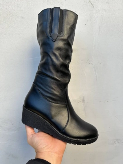 Женские ботинки кожаные зимние черные Emirro А 71/1 фото 1 — интернет-магазин Tapok