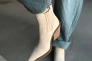 Ботинки казаки женские замшевые кремового цвета Фото 16