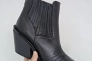 Ботинки казаки женские кожаные черного цвета Фото 1
