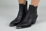 Ботинки казаки женские кожаные черного цвета Фото 2