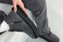 Черевики жіночі замшеві сірі на чорній підошві демісезонні Фото 5