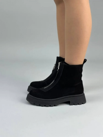 Ботинки женские замшевые черные зимние фото 3 — интернет-магазин Tapok
