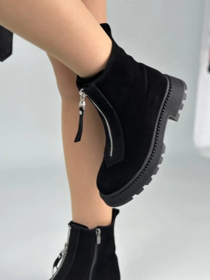 Ботинки женские замшевые черные зимние фото 6 — интернет-магазин Tapok