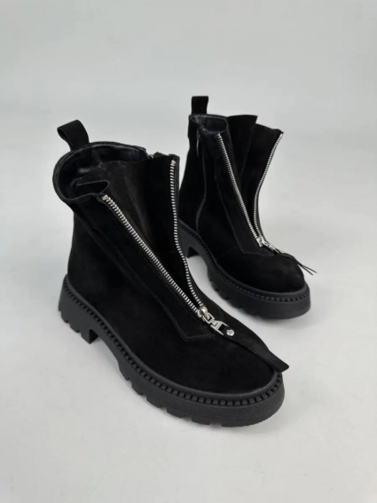 Ботинки женские замшевые черные зимние фото 11 — интернет-магазин Tapok