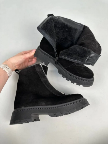 Ботинки женские замшевые черные зимние фото 13 — интернет-магазин Tapok