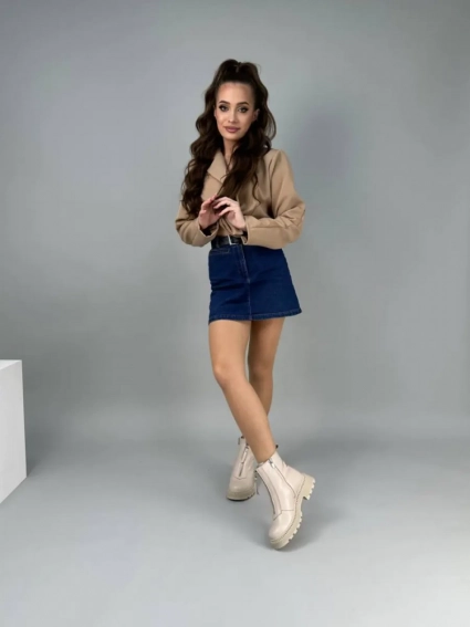 Ботинки женские кожаные молочные зимние фото 9 — интернет-магазин Tapok