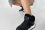 Кросівки жіночі шкіряні чорні із вставками замші зимові Фото 1