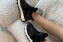 Кросівки жіночі шкіряні чорні із вставками замші зимові Фото 5