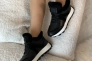 Кросівки жіночі шкіряні чорні із вставками замші зимові Фото 6