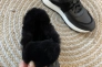 Кросівки жіночі шкіряні чорні із вставками замші зимові Фото 12
