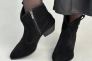 Ботинки ковбойки женские замшевые черные на черной подошве демисезоные Фото 2