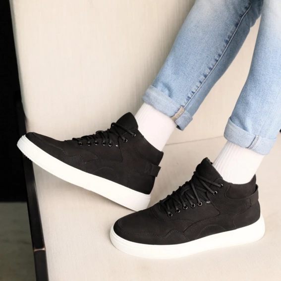 Ботинки кожаные зимние 587337 Черные фото 6 — интернет-магазин Tapok