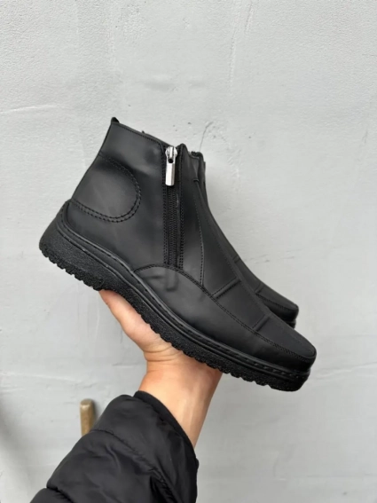 Мужские ботинки кожаные зимние черные Walker 23 фото 1 — интернет-магазин Tapok