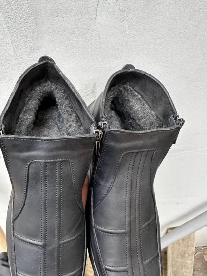 Мужские ботинки кожаные зимние черные Walker 23 фото 5 — интернет-магазин Tapok