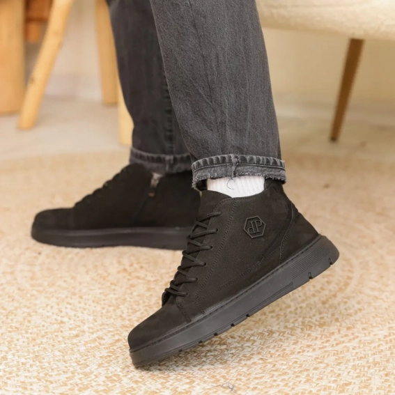 Ботинки кожаные зимние 587620 Черные фото 2 — интернет-магазин Tapok