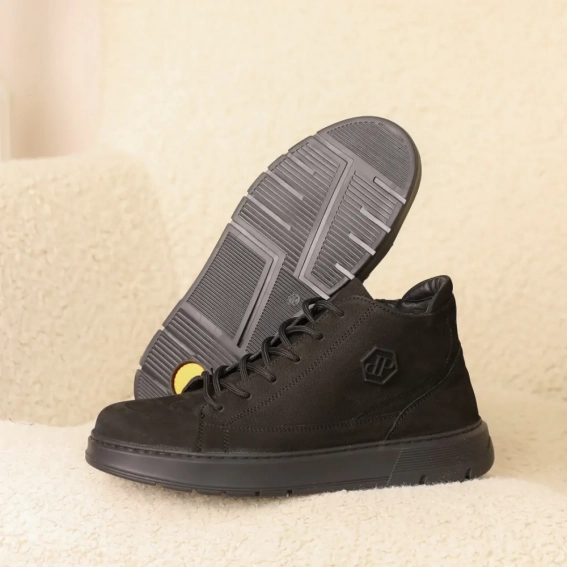 Ботинки кожаные зимние 587620 Черные фото 11 — интернет-магазин Tapok