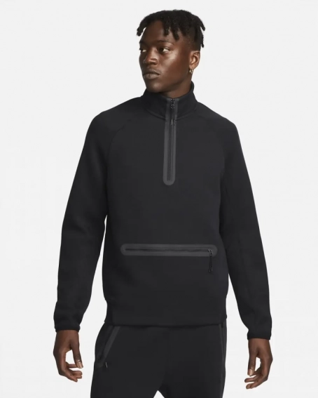 Кофта Nike 1/2 Sportswear Tech Fleece Black FB7998-010 фото 2 — интернет-магазин Tapok