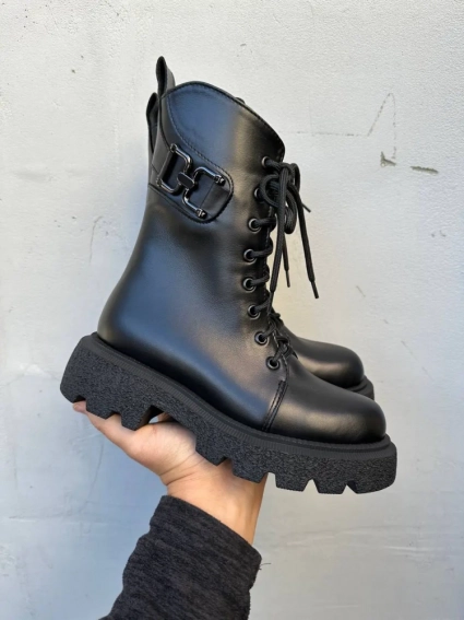 Женские ботинки кожаные зимние черные Marsela 730 фото 5 — интернет-магазин Tapok