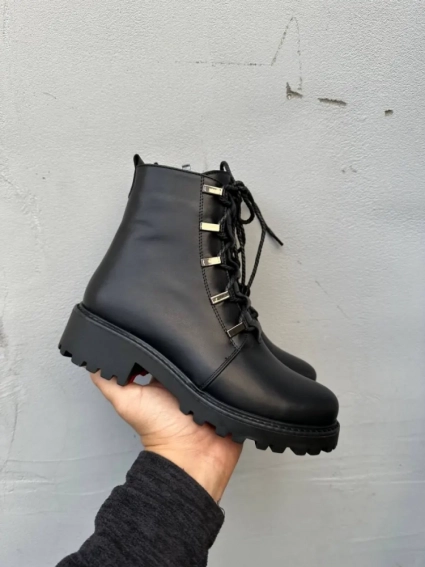 Женские ботинки кожаные зимние черные Katrina 380 фото 1 — интернет-магазин Tapok