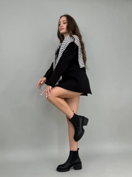 Ботинки женские кожаные черные зимние фото 7 — интернет-магазин Tapok