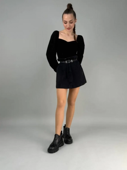Лофери жіночі шкіряні чорного кольору зимові фото 7 — інтернет-магазин Tapok