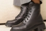 Ботинки кожаные с мехом 587080 Черные Фото 2