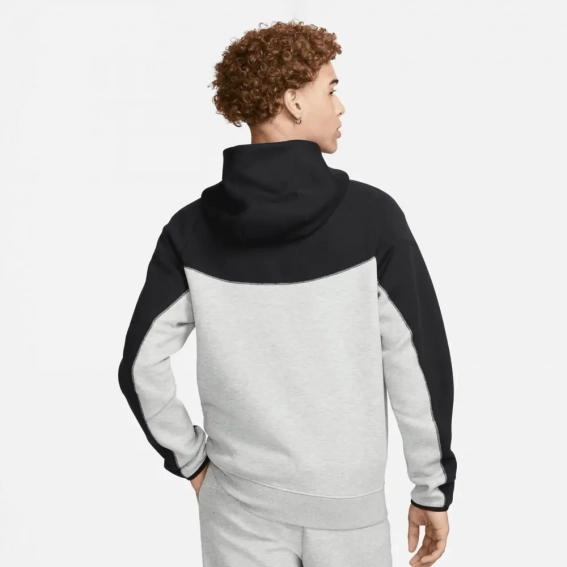 Толстовка чоловіча Nike Sportswear Tech Fleece Windrunner Full-Zip Hoodie Black/White FB7921-064 фото 3 — інтернет-магазин Tapok