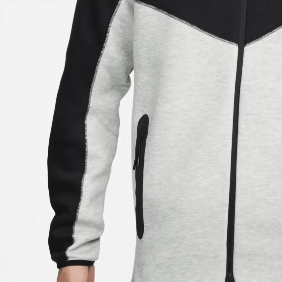 Толстовка Nike Sportswear Tech Fleece Windrunner Full-Zip Hoodie Black/White FB7921-064 фото 7 — интернет-магазин Tapok