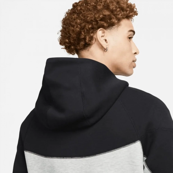 Толстовка чоловіча Nike Sportswear Tech Fleece Windrunner Full-Zip Hoodie Black/White FB7921-064 фото 8 — інтернет-магазин Tapok