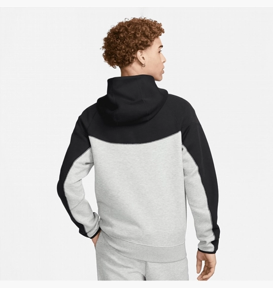 Толстовка Nike Sportswear Tech Fleece Windrunner Full-Zip Hoodie Black/White FB7921-064 фото 12 — интернет-магазин Tapok