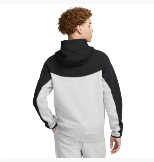 Толстовка чоловіча Nike Sportswear Tech Fleece Windrunner Full-Zip Hoodie Black/White FB7921-064 фото 20 — інтернет-магазин Tapok