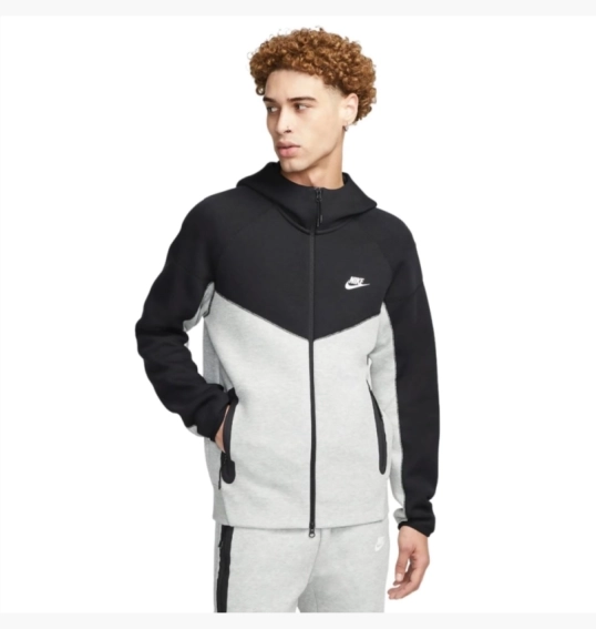 Толстовка чоловіча Nike Sportswear Tech Fleece Windrunner Full-Zip Hoodie Black/White FB7921-064 фото 22 — інтернет-магазин Tapok