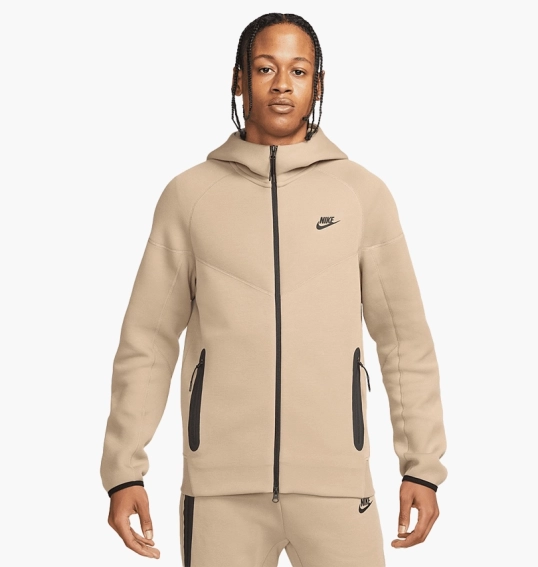 Толстовка Nike Tech Fleece Full-Zip Windrunner Hoodie Beige FB7921-247 фото 3 — інтернет-магазин Tapok