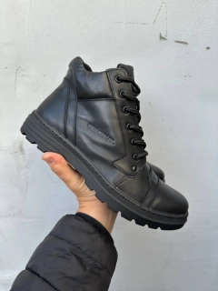 Мужские ботинки кожаные зимние черные Gras С Б