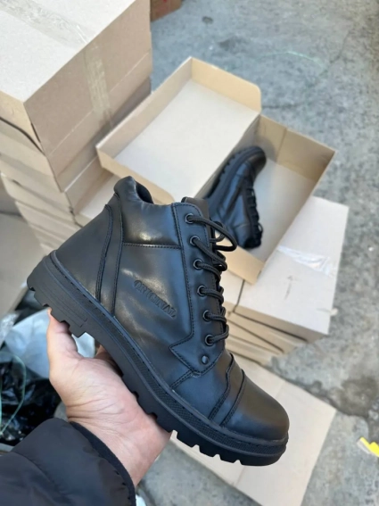 Чоловічі черевики шкіряні зимові чорні Gras С Б фото 5 — інтернет-магазин Tapok