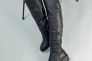Сапоги женские кожаные черного цвета на каблуках зимние Фото 3