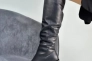 Сапоги женские кожаные черного цвета на каблуках зимние Фото 4