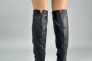 Сапоги женские кожаные черного цвета на каблуках зимние Фото 5