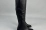 Сапоги женские кожаные черного цвета на каблуках зимние Фото 12