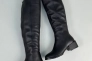 Сапоги женские кожаные черного цвета на каблуках зимние Фото 13