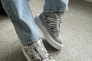 Замшеві черевики жіночі сірого кольору зимові Фото 1